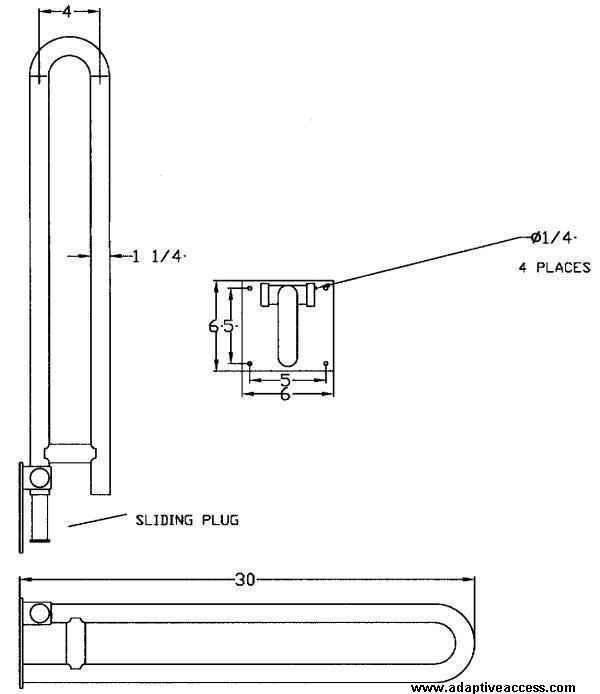 Details 34 Swing Up Grab Bar