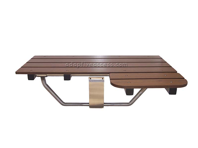 ada handicap folding shower seat woodgrain-234