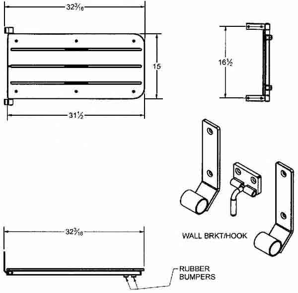 folding tub seat details